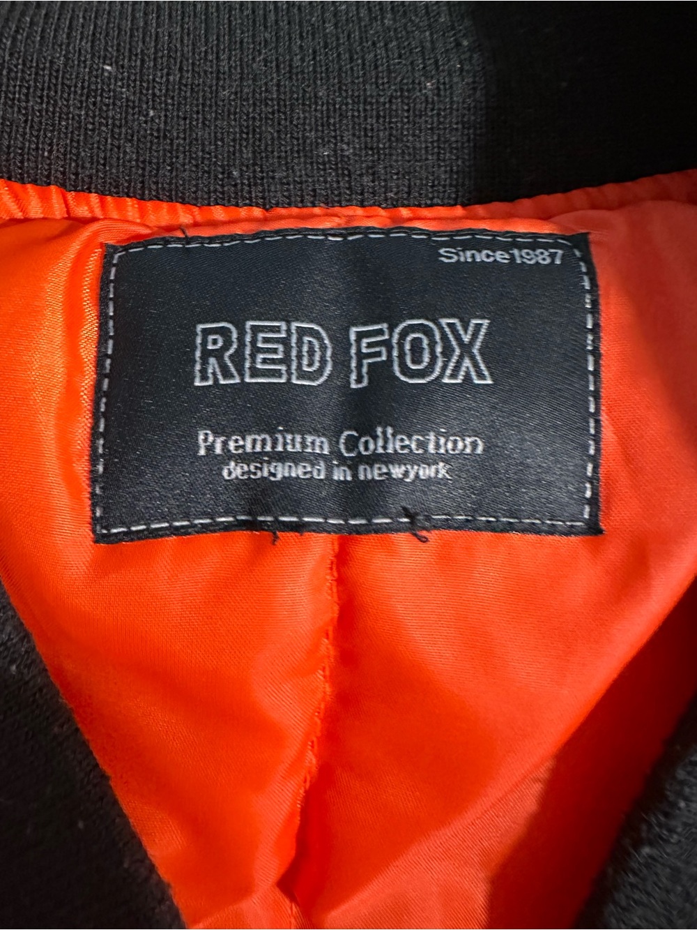 Red Fox Orange Bomber Jacket Women’s Large Zip Front GUC - Picture 6 of 8